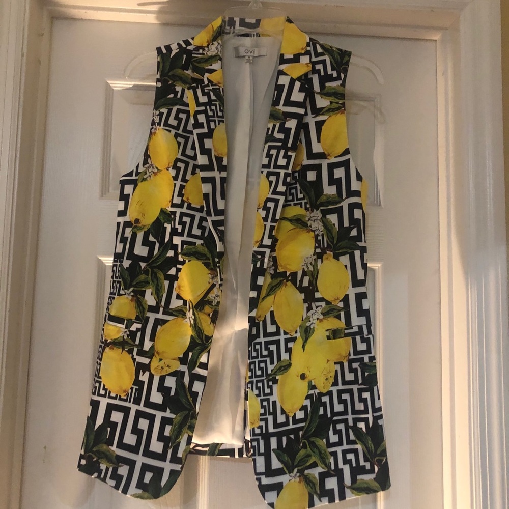Lemon Pattern Blazer Set